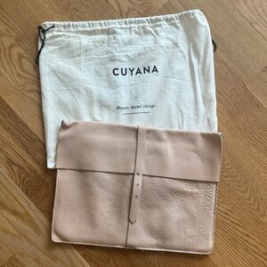 Cuyana Leather Work Clutch / Oversized Blush Leather Envelope Clutch